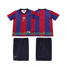 Fußballtrikots FC Barcelona 1999 Retro Kinder 1998 Kurzarm Heimtrikotsatz kaufen